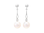Jewellery - PEARL EARRINGS, 18K white gold - View 1