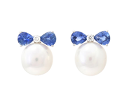 Jewellery - PEARL EARRINGS, 18K white gold - View 1