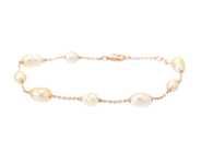 Jewellery - PEARL BRACELET, 18K rose gold - View 1