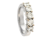 Jewellery - ETERNITY RING, 18K white gold - View 1