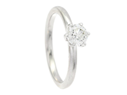 Jewellery - SOLITAIRE RING, 18K white gold - View 1