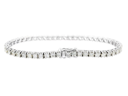 Jewellery - TENNIS BRACELET, 18K white gold - View 2
