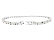 Jewellery - TENNIS BRACELET, 18K white gold - View 3