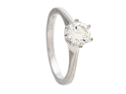 Jewellery, SOLITAIRE RING, 18K white gold, in auction: Classic – Saturday 25 October
