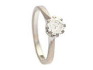 Jewellery, SOLITAIRE RING, 18K white gold, in auction: Classic – Saturday 25 October