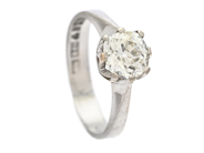 Jewellery, SOLITAIRE RING, 18K white gold, in auction: Classic – Saturday 25 October