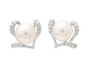 Jewellery - PEARL EARRINGS, 18K white gold - View 1