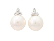 Jewellery - PEARL EARRINGS, 18K white gold - View 1