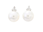 Jewellery - PEARL EARRINGS, 18K white gold - View 1