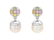 Jewellery - PEARL EARRINGS, 18K white gold - View 1