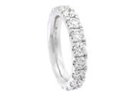 Jewellery - FULL ETERNITY RING, 18K white gold - View 1