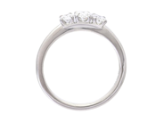Jewellery - THREE STONE RING, 18K white gold - View 2