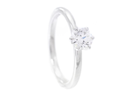 Jewellery - SOLITAIRE RING, 18K white gold - View 1