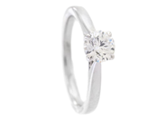 Jewellery - SOLITAIRE RING, 18K white gold - View 1