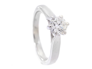 Jewellery - SOLITAIRE RING, 18K white gold - View 1