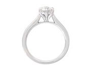 Jewellery - SOLITAIRE RING, 18K white gold - View 2