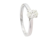 Jewellery - SOLITAIRE RING, 18K white gold - View 1