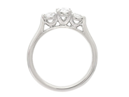 Jewellery - THREE STONE RING, 18K white gold - View 2