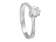 Jewellery - SOLITAIRE RING, 18K white gold - View 1