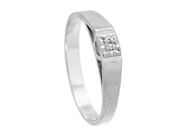 Jewellery - SOLITAIRE RING, 18K white gold - View 1