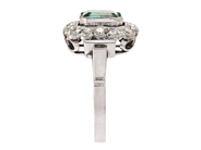 Jewellery - CLUSTER RING, 14K white gold/platinum - View 4