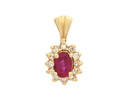 Jewellery, CLUSTER PENDANT, 14K gold, in auction: Lilla jewellery – Tuesday 4 November