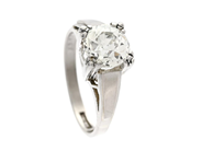 Jewellery - SOLITAIRE RING, 18K white gold old European cut diamond approx. 2,16 ct according to engraving - View 1