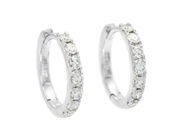 Jewellery - HOOP EARRINGS, 18K white gold - View 1