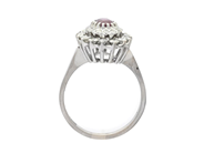 Jewellery - CLUSTER RING, 18K white gold - View 2