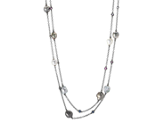 Jewellery - PEARL NECKLACE, 18K black rhodium plated white gold - View 1