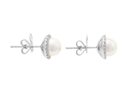 Jewellery - PEARL EARRINGS, 18K white gold - View 2