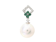 Jewellery - PEARL PENDANT, 18K white gold - View 1