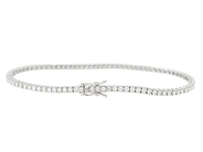 Jewellery - TENNIS BRACELET, 18K white gold - View 2