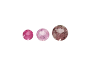 Gemstones, 3 PINK TOURMALINES, round, in auction: Lilla jewellery – Tuesday 4 November