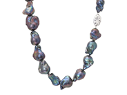 Jewellery - PEARL NECKLACE, dyed cultured freshwater pearls - View 1