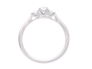 Jewellery - THREE STONE RING, 18K white gold - View 2