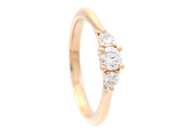 Jewellery - THREE STONE RING, 18K gold - View 1