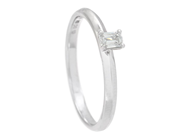 Jewellery - SOLITAIRE RING, 18K white gold - View 1
