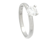 Jewellery - SOLITAIRE RING, platinum - View 1