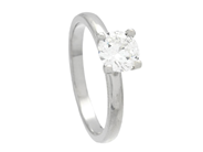 Jewellery - SOLITAIRE RING, platinum - View 1