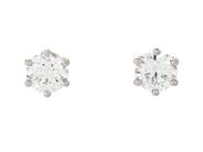 Jewellery, SOLITAIRE EARRINGS, 18K white gold, in auction: Modern – Saturday 8 November