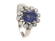 Jewellery, W.A. BOLIN, cluster ring, in auction: Important jewellery – Saturday 29 November