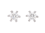 Jewellery - SOLITAIRE EARRINGS, 18K white gold - View 1