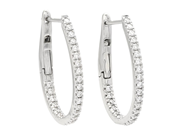 Jewellery - HOOP EARRINGS, 18K white gold - View 1