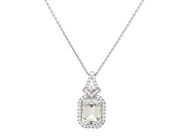 Jewellery - PENDANT/CHAIN, 18K white gold with mint green tourmaline 2,30 ct - View 1