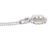 Jewellery - PENDANT/CHAIN, 18K white gold with mint green tourmaline 2,30 ct - View 2
