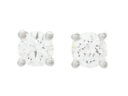 Jewellery - SOLITAIRE EARRINGS, 18K white gold - View 1