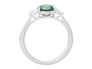 Jewellery - RING, 18K white gold with green tourmaline 0,98 ctw - View 2