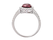 Jewellery - RING, 18K white gold with pear shaped tourmaline 2,19 ct - View 2
