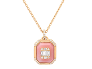 Jewellery - PENDANT/CHAIN, 18K gold with pink opal 2,23 ct - View 1